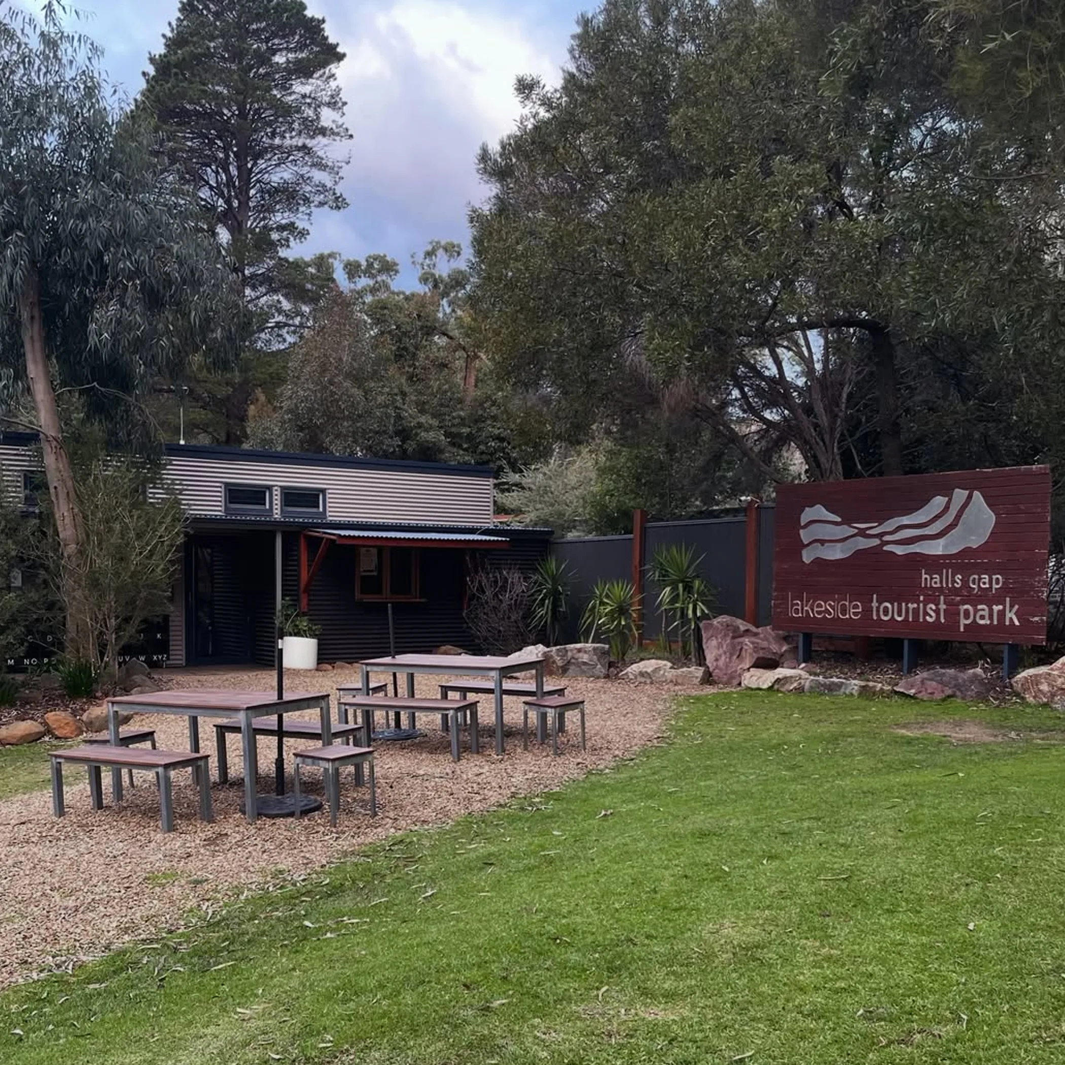 tourist park in winter victoria australia