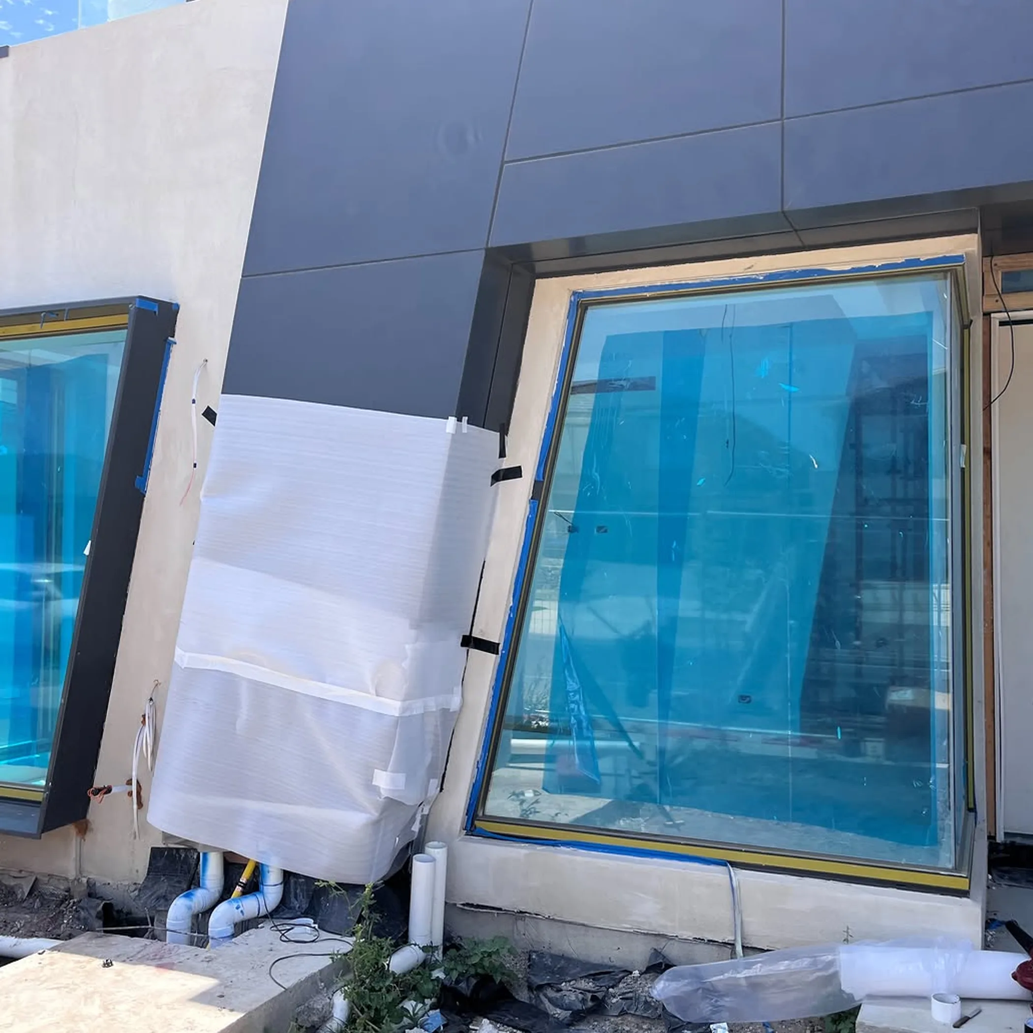 custom windows under construction